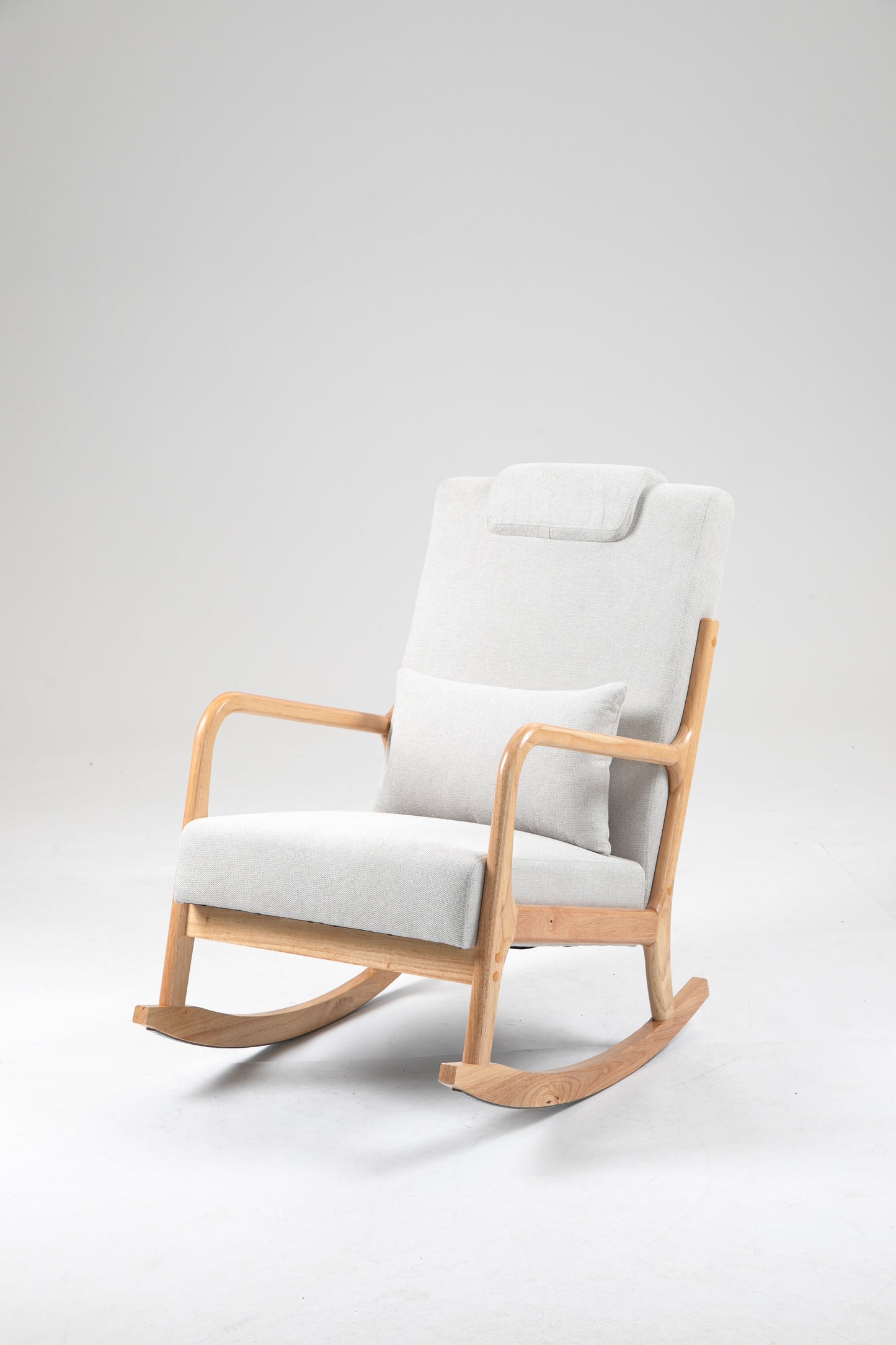 Chaise Berçante Rembourrée Classique avec Coussin Lombaire