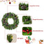 Christmas Tree Artificial Christmas 4-piece Set, including flower wreath, flower wreath, and 2 entrance trees, with LED lights - Korvel