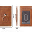 AirTag multi-card slot Apple tracker anti-lost protective cover card bag anti-theft brush Crazy Horse PU leather RFID bag - Korvel