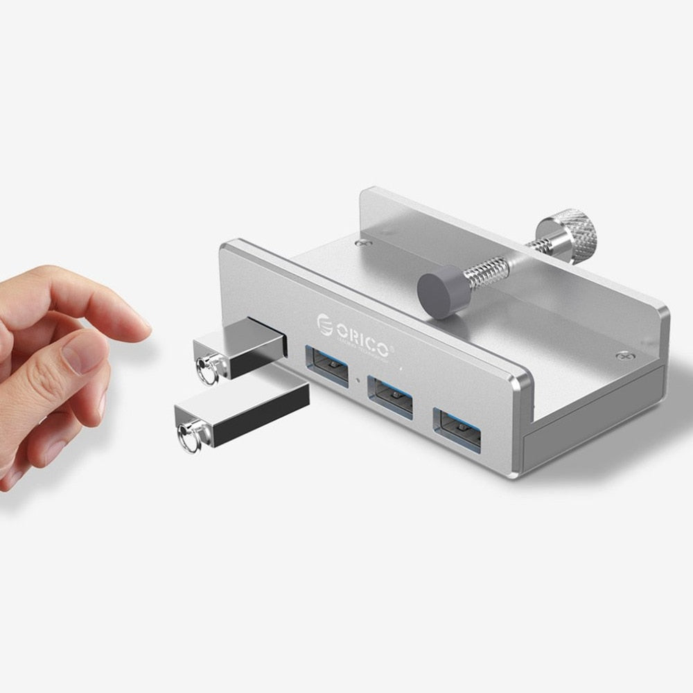 Hub de Carga USB 3.0 Premium con Diseño de Clip - 4 Puertos