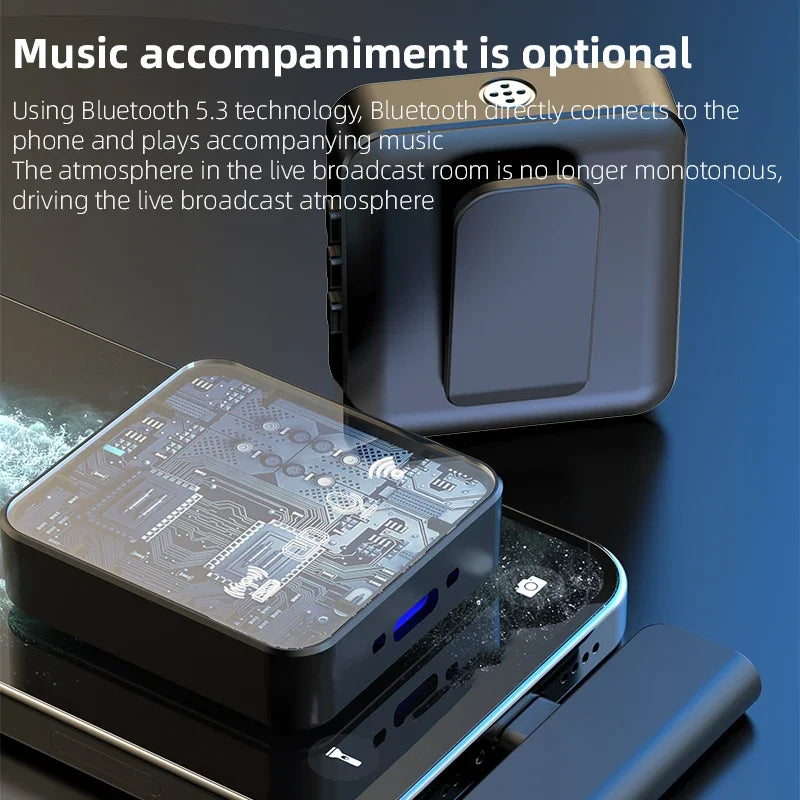 Wireless lavalier microphone, microphone clip, internet celebrity live streaming equipment, short video noise reduction recording, Bluetooth microphone - Korvel