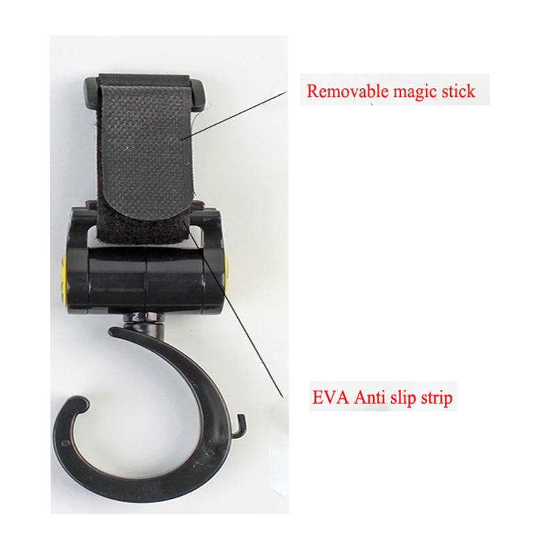 2 PCS/LOT Baby Stroller Accessories Hook Multifunction Baby Stroller Black High Quality Plastic Hook - Korvel
