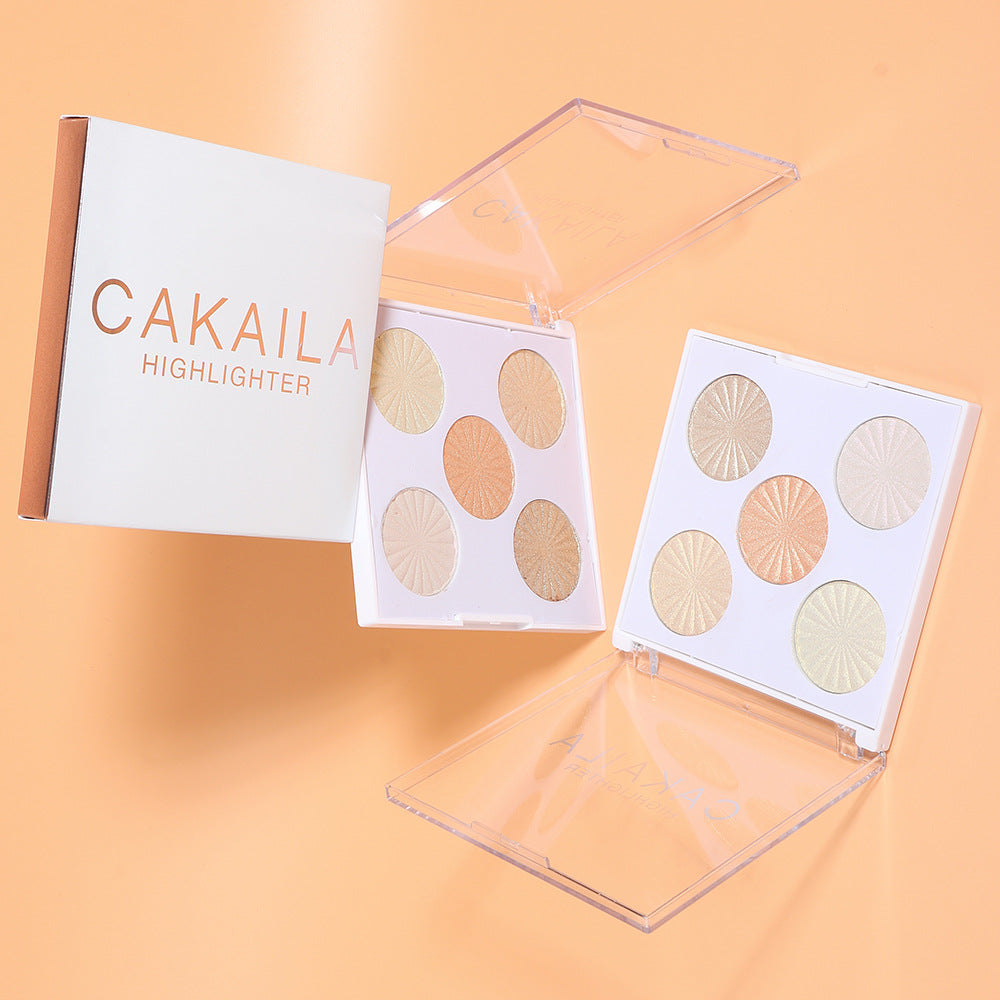 CAKAILA 5 color baking powder highlighting powder enhances silhouette contour - Korvel