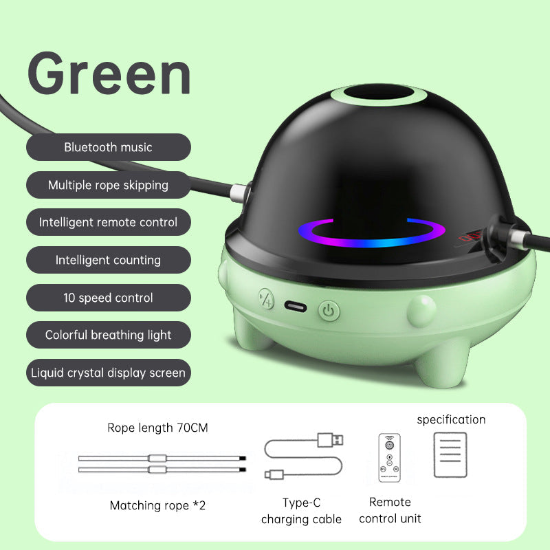 Smart Rope Skipping Machine Smart Jump Rope Machine 10-level Speed Adjustment Led Seven-color Light Wireless Music Function - Korvel