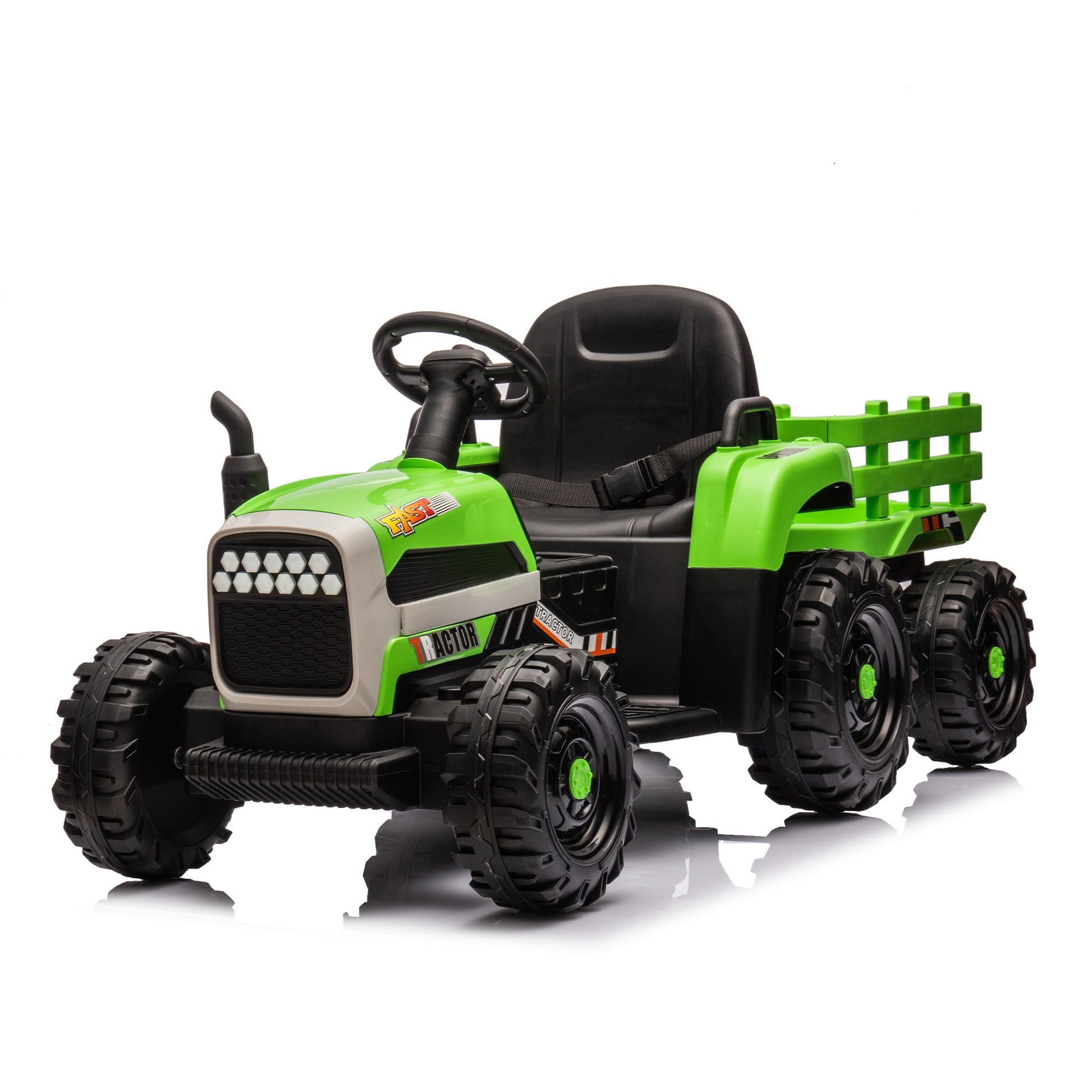 Children's electric tractor toy, powered by 24V battery, 200w * 2 motor 1.86-4.97MPH/remote control three speed adjustable - Korvel