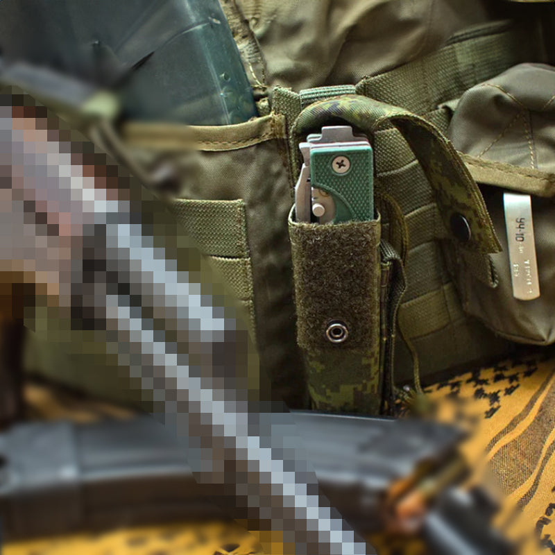 Juego de herramientas plegables multifuncionales EDC 6E6 ruso de la Guerra Fría