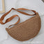 Bolso de mano de mimbre tipo dumpling para mujer