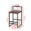 Set of 2 Counter Height Barstools Kitchen Island Stools (Gray with Back) - Korvel