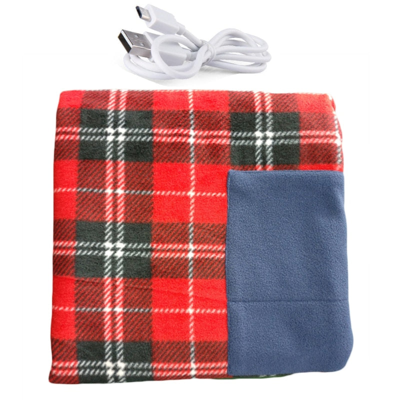 Portable USB Electric Heated Blanket for Car and Office