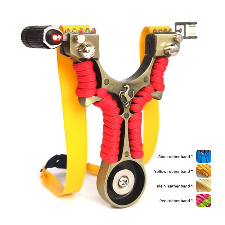 Metal Flat Skin Slingshot Ferrari Built-in Small Magnet Slingshot, Free Binding, Fast Pressing Laser Infrared Slingshot - Korvel