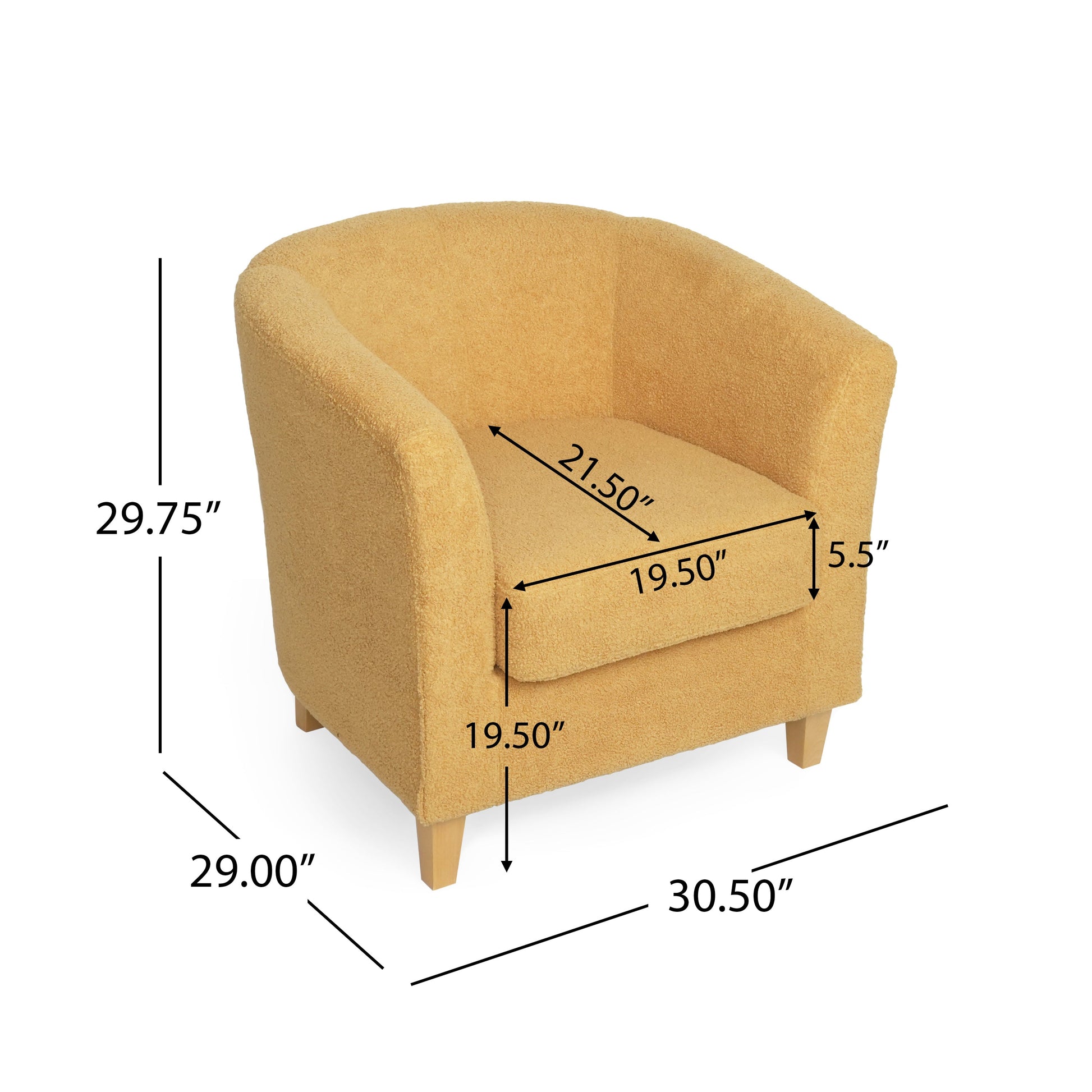 Cortina Fabric Club Chair - Korvel