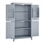 Bathroom floor storage cabinet, bathroom storage cabinet, 4-door independent cabinet, adjustable shelf, adaptive shelf, gray - Korvel
