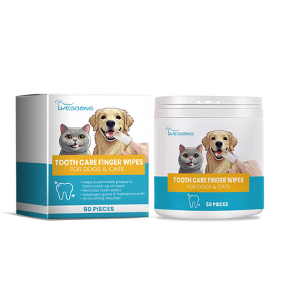 Premium Pet Tooth Wipes for Dogs and Cats