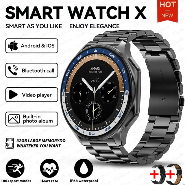 DT Watch X smartwatch with 4G large memory, local music and video playback, waterproof Bluetooth calling, smart phone - Korvel