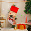 Christmas Decoration Linen Red Bordered Old Man Snowman Christmas Socks Christmas Gift Bag Candy Socks - Korvel