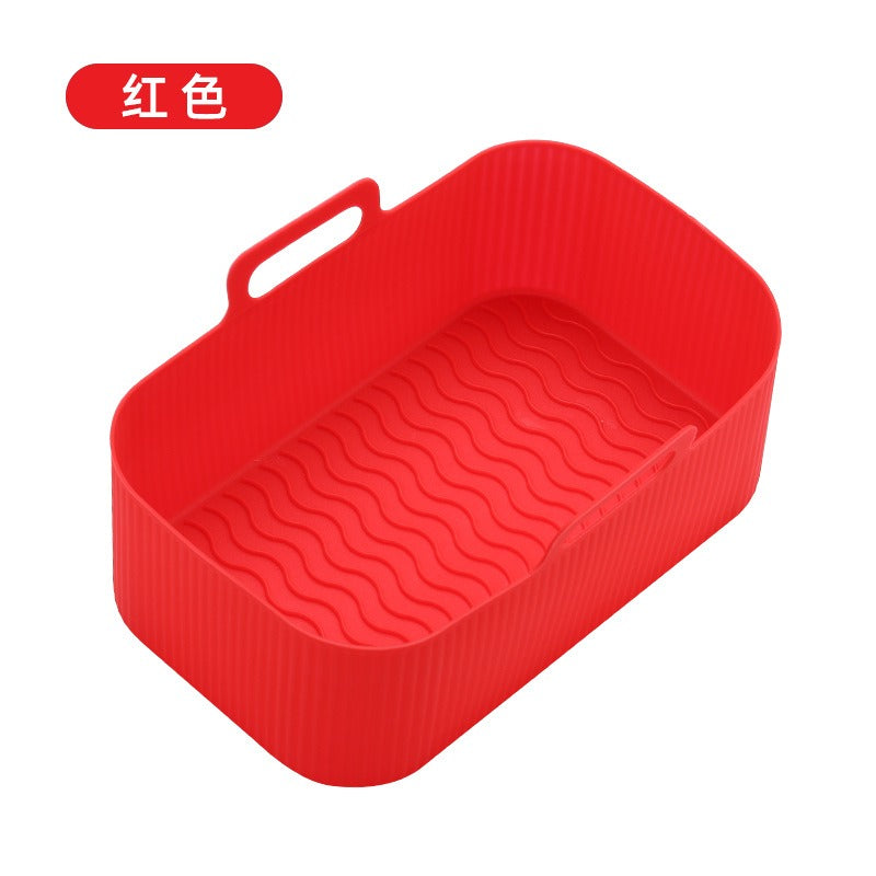Air fryer thickened silicone pad barbecue plates ovens microwave ovens insulation rectangular trays - Korvel