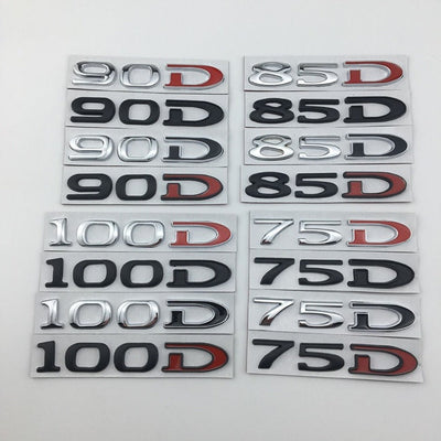 Premium Metal Tail Label Sticker for Tesla Models