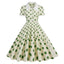 Robe de fête rétro en maille brodée élégante des années 1950