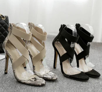 Elegant Women's High Heel Sandals - Size 40