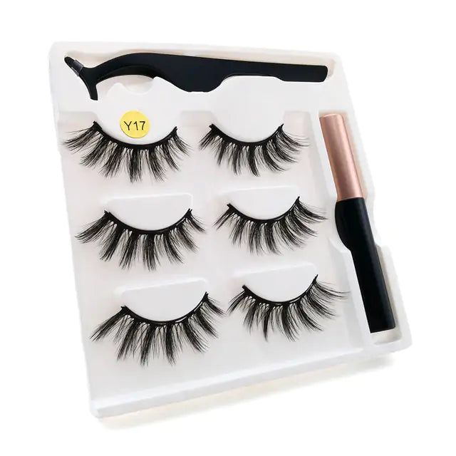 Premium 3D False Eyelashes with Magnetic Eyeliner