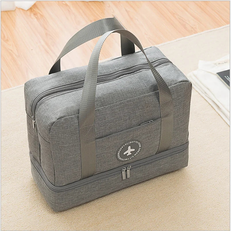 Bolsa de deporte y playa impermeable con compartimentos húmedos/secos