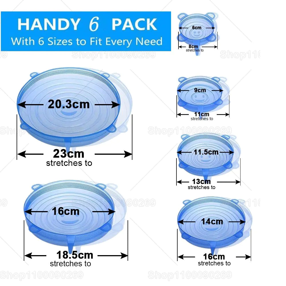 Tapas de Silicona para Bowls de Microondas - Set de 6