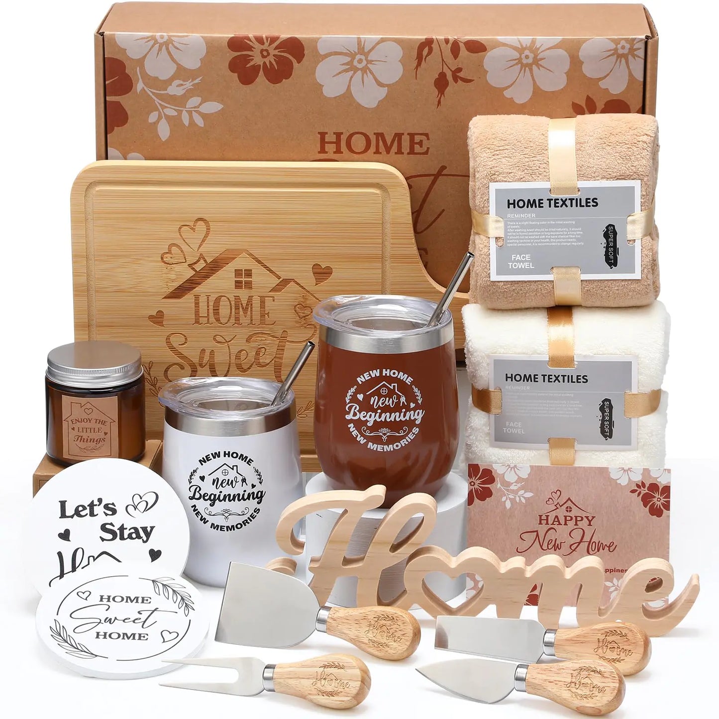 Ensemble de cadeaux de pendaison de crémaillère RimCereal - 19 pièces premium