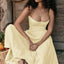 Vestido Midi Elegante con Tirantes de Espagueti