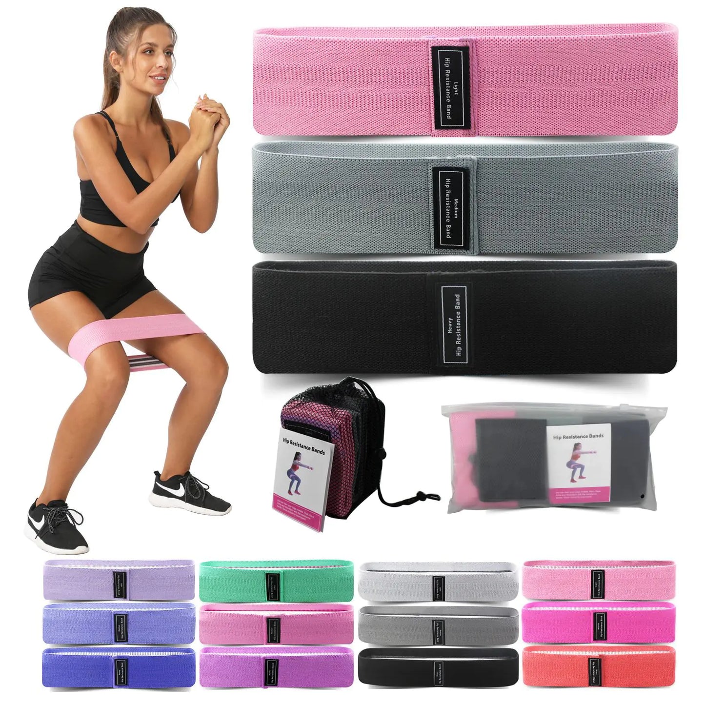 Rubber Elastic Squat for Home Fitness and Yoga