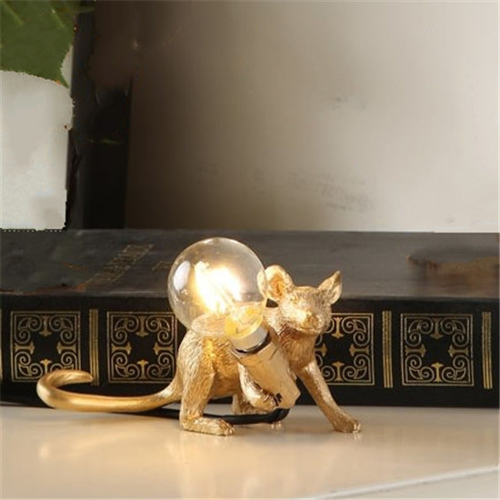 Lampe de bureau LED souris mignonne postmoderne pour décoration intérieure