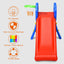 2 Step Indoor Kids Plastic Folding Slide with Basketball Hoop