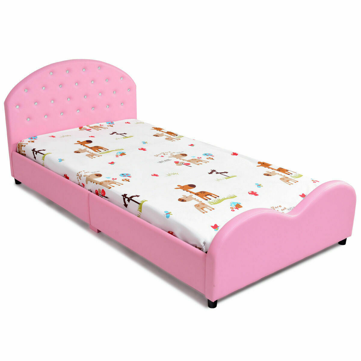 Cama para Niños Pequeños Tapizada de Tamaño Twin