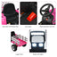 12V Pink Ride-On Tractor with Ground Loader for Kids 3+ Years