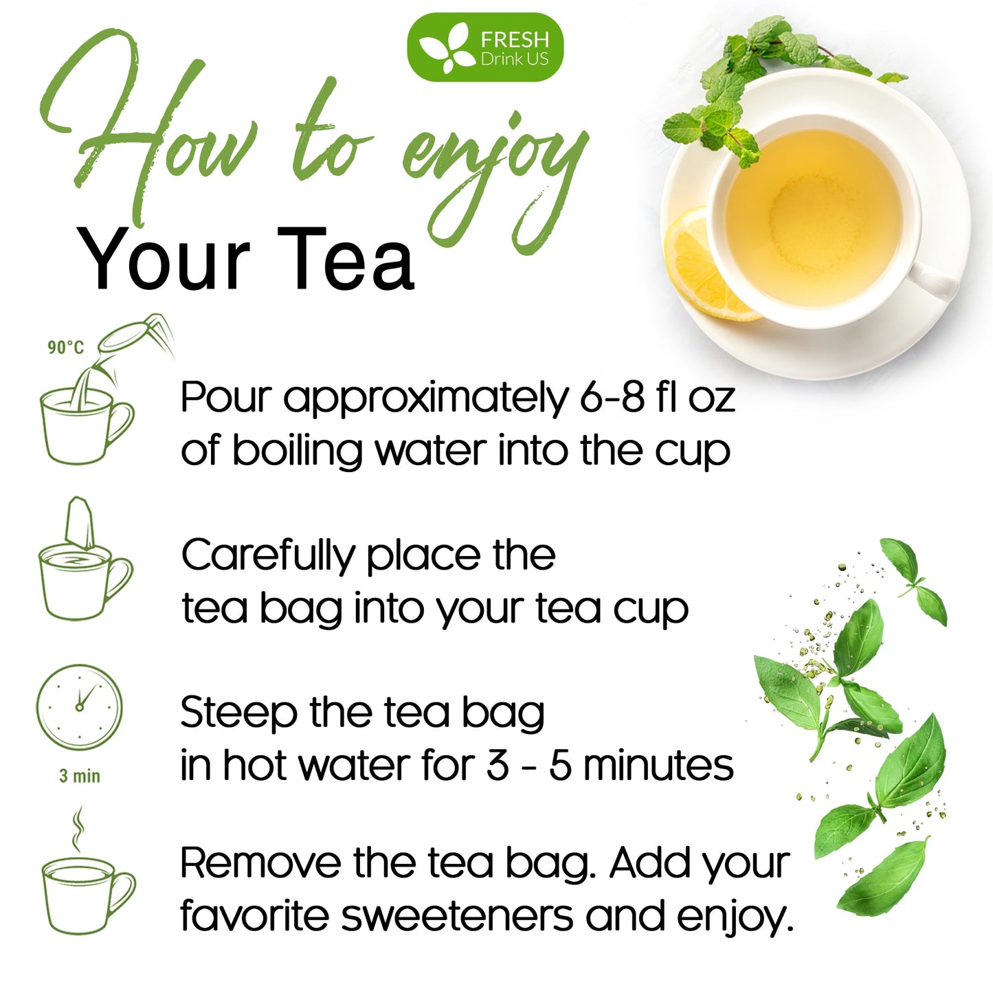 Bolsitas de té de hojas de moringa, 100 % natural y puro. Té de hojas de moringa a granel. Sin azúcar, sin cafeína, sin gluten, vegano.