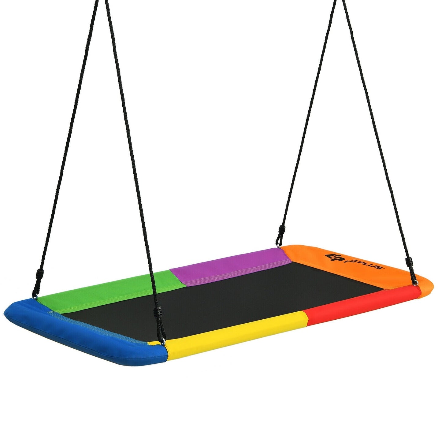 60-Inch Multicolor Platform Tree Swing with Hanging Straps