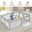 Barrière de sécurité pour bébé extra-large avec 50 balles océaniques - Gris