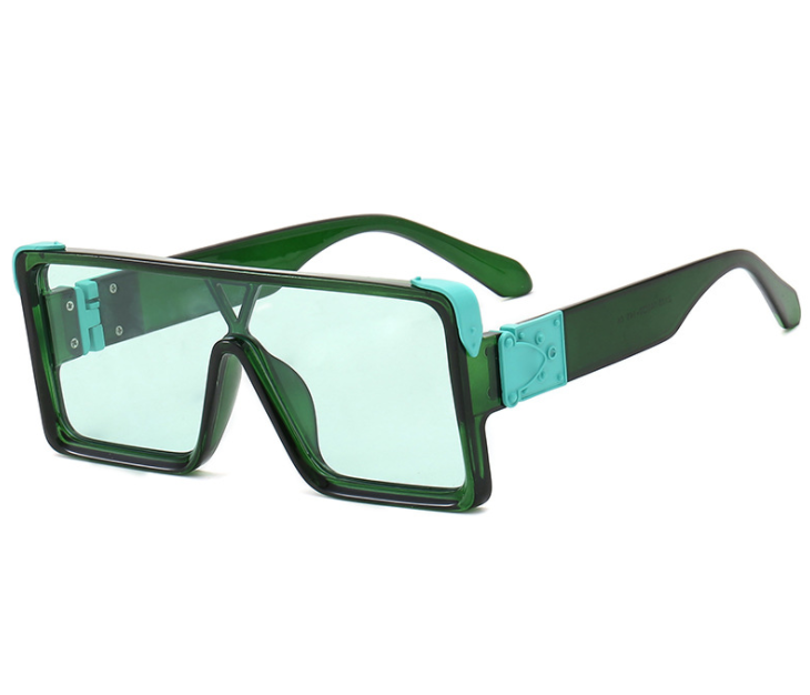 Stylish Black & White Square Sunglasses for Men & Women