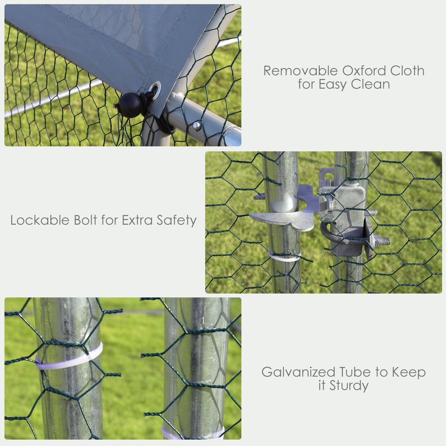 Large Walk In Chicken Run Cage - 9.5 x 6.5 Feet