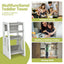 Kids Kitchen Step Stool with Double Safety Rails - Gray