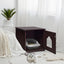 Weatherproof Multi-function Cat House Nightstand - Brown