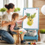 Chevalet d'art debout multifonctionnel pour enfants avec tableau effaçable à sec - Bleu