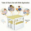 4-Piece Kids Wooden Activity Table and Chairs Set