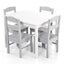 Kids 5-Piece Wooden Table and Chair Set - White