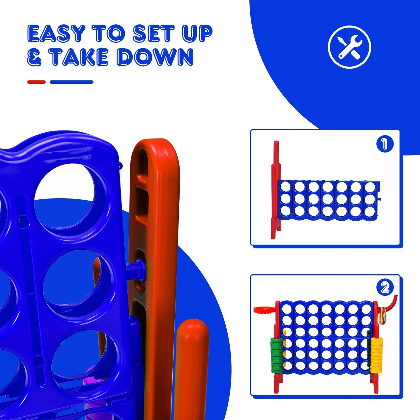 2.5ft 4-to-Score Giant Game Set - Red