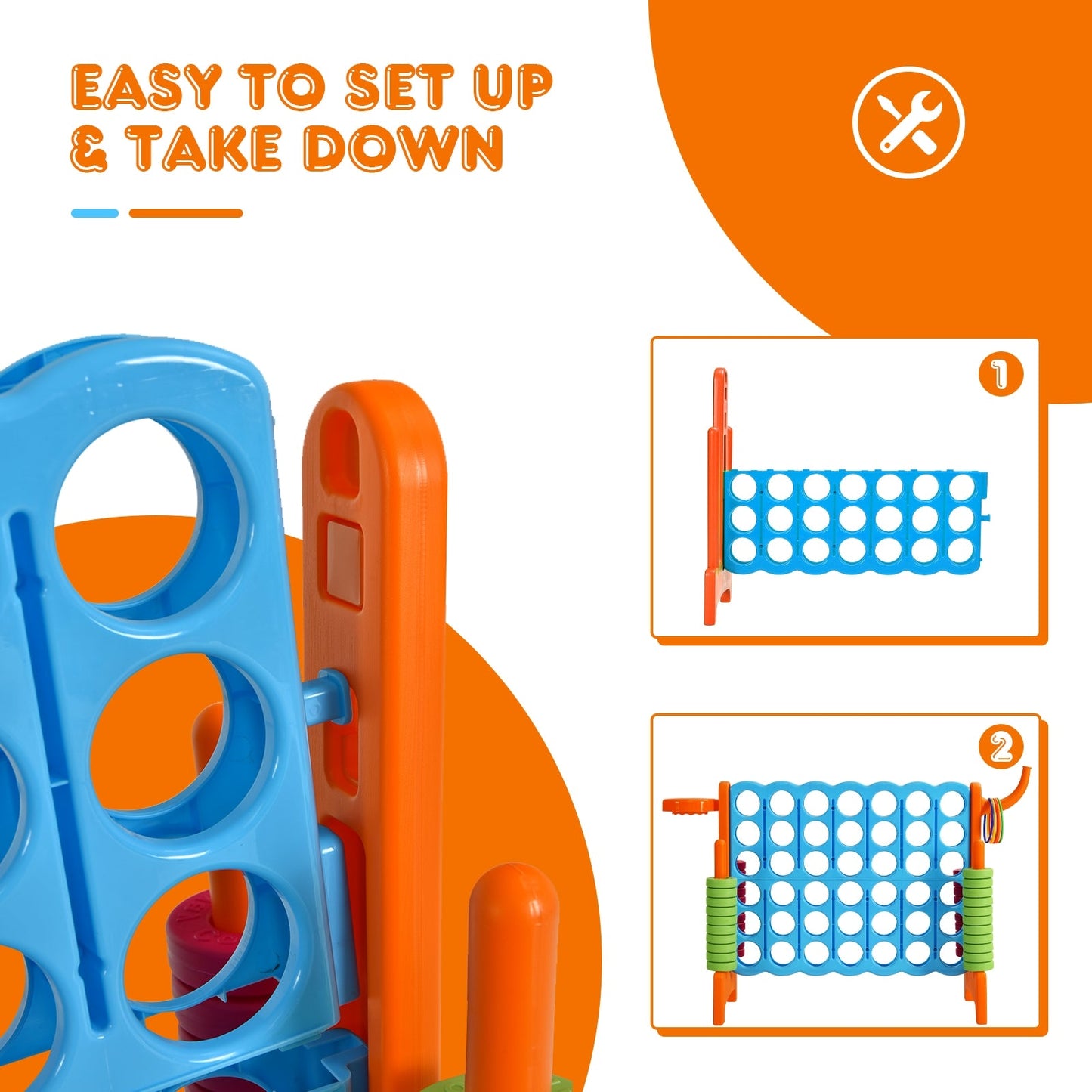 2.5ft 4-to-Score Giant Game Set - Orange