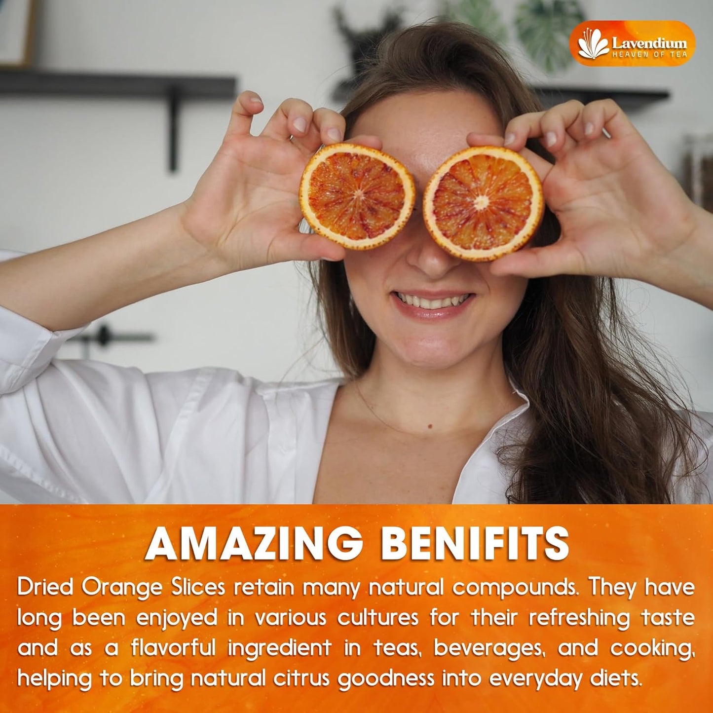 Premium Dried Orange Slices 6oz - Natural Citrus Wheels