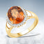 Anillo Halo de Zirconio Genuino de 3.90 Quilates y Plata Esterlina