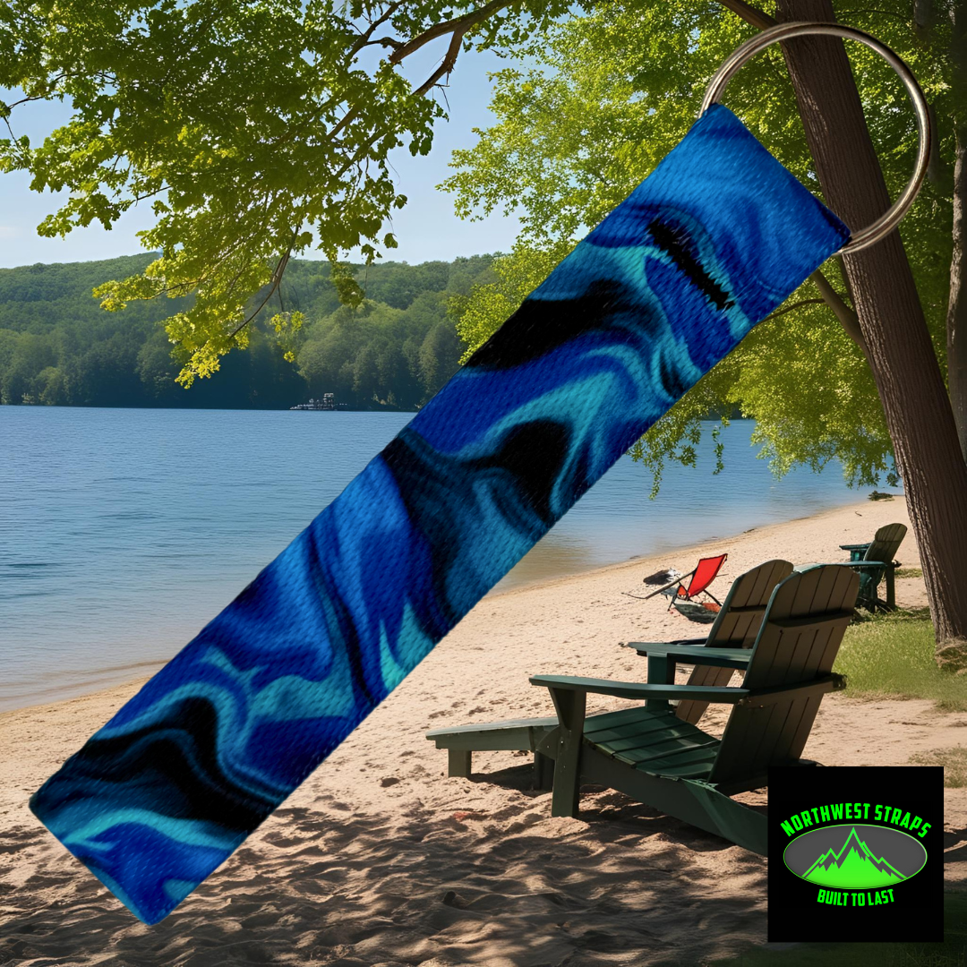 Liquid Blue Key Fob - Stylish Accessory for Bags