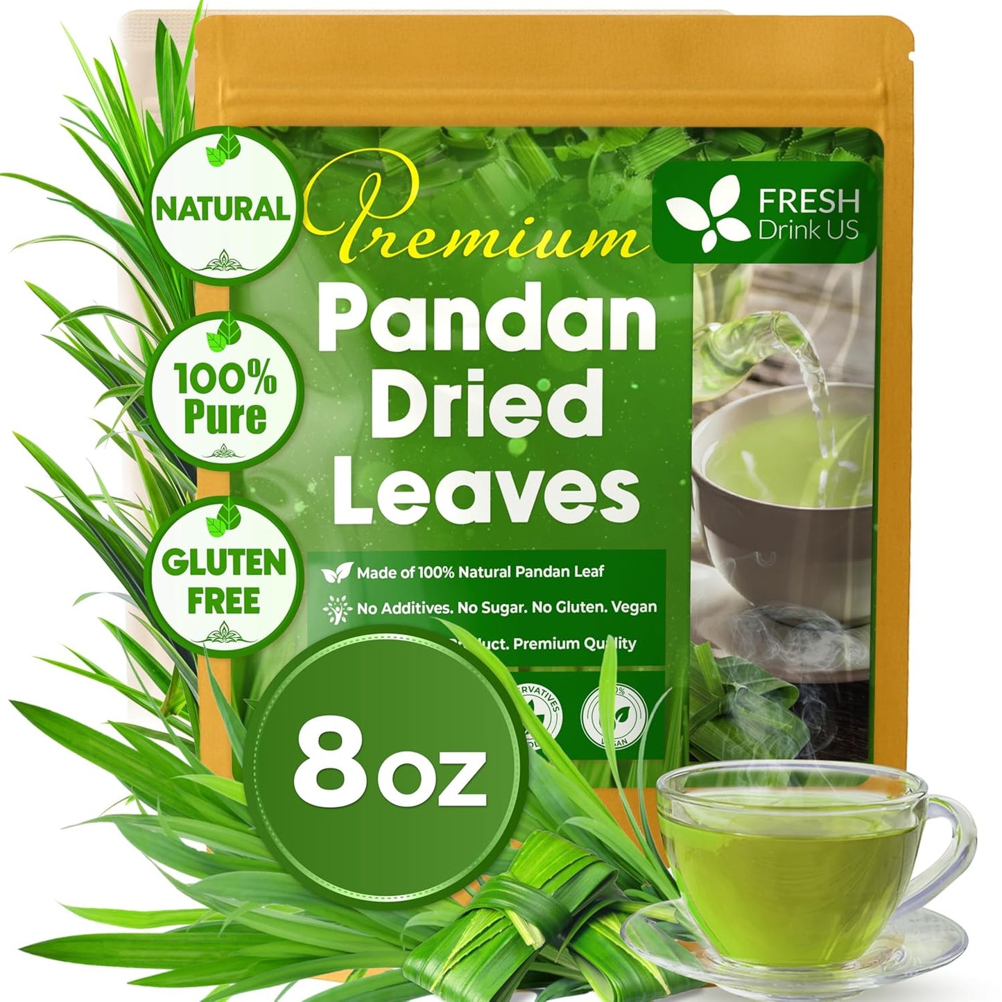 Hojas de Pandan Secas Naturales Premium - Veganas y Sin Aditivos