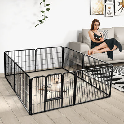 Clôture pour animaux de compagnie Gbruno 8 panneaux de 24 pouces de hauteur pour intérieur et extéri